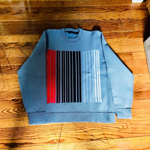 NWOT Alexander Wang Red Barcode Sweater - Picture 1 of 5